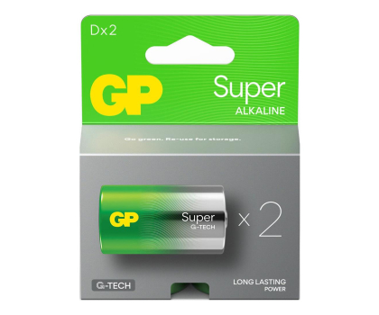 Bateria lub akumulatorek GP Baterie alkaliczne Super D/LR20 1,5V (2 sztuki)